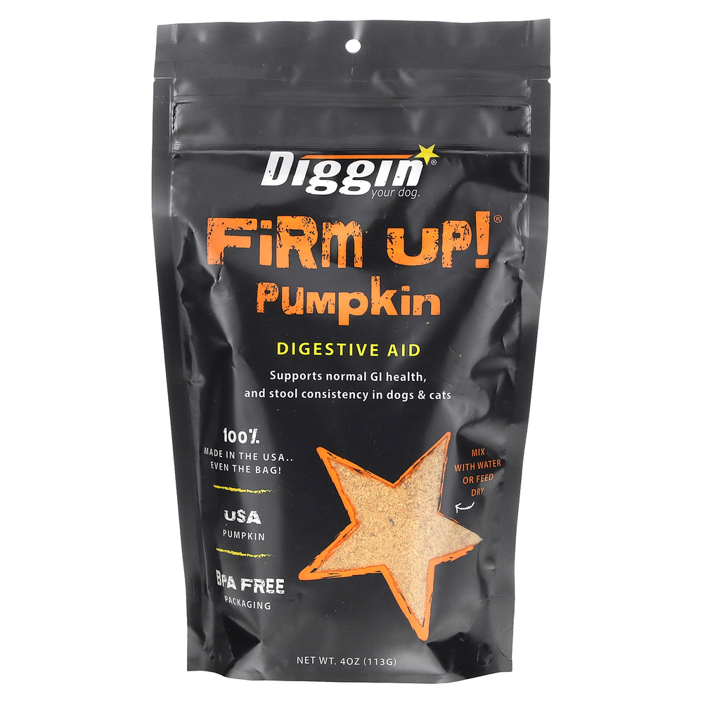 Diggin your dog, Firm Up !, тыква, помощь пищеварению, 113 г (4 унции)