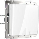 Розетка влагозащ. с зазем. с защит. крышкой и шторками (белый)