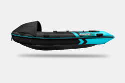 Надувная лодка GLADIATOR E380PRO черно-бирюзовый