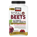 Force Factor, Total Beets® с коэнзимом Q10, гранат, 60 жевательных таблеток из суперфуда