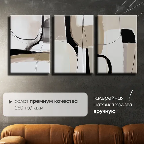 Модульная картина "Современная абстракция"