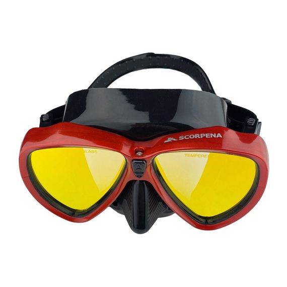 Маска с просветленными линзами Scorpena A3 красная