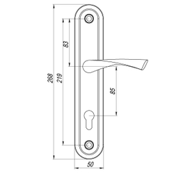 Ручка на планке P90 8504 CRONA AB