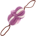 Мочалка нейлоновая «Premium - PANADERA», цвет , белый /лиловый, 19*12см (ZIP пакет)