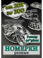 Номерки для гардероба прорезные 201-300