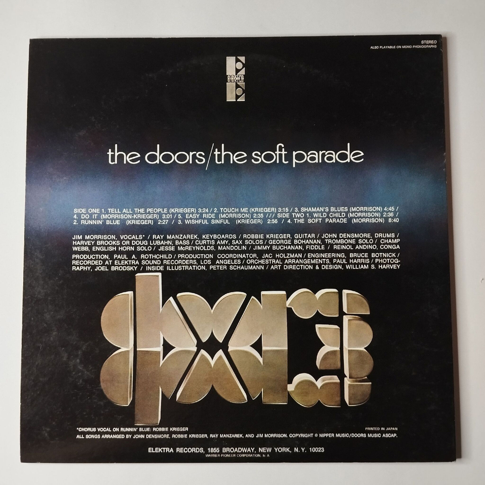 Винтажная виниловая пластинка LP The Doors The Soft Parade (Japan 1980) (No Obi) Easy Ride
