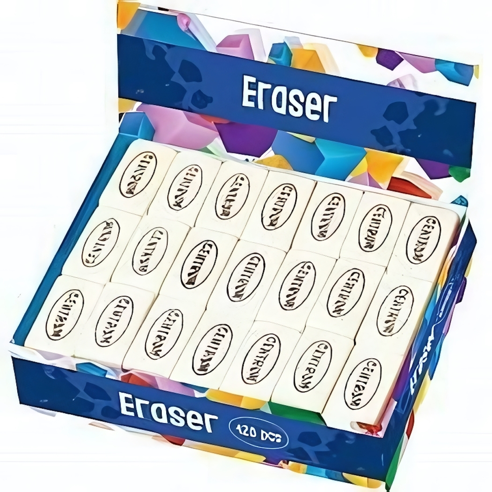 Ластик 30х16х8мм. белый прямоугольный, каучук (Центрум)