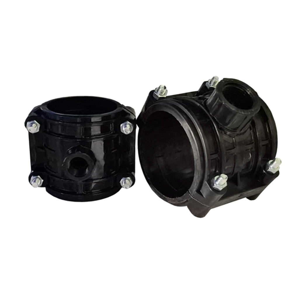 Седелка ПЭ с внут. труб. резьбой 25 - 1/2" 2 болта (обж.) ТПК-АКВА