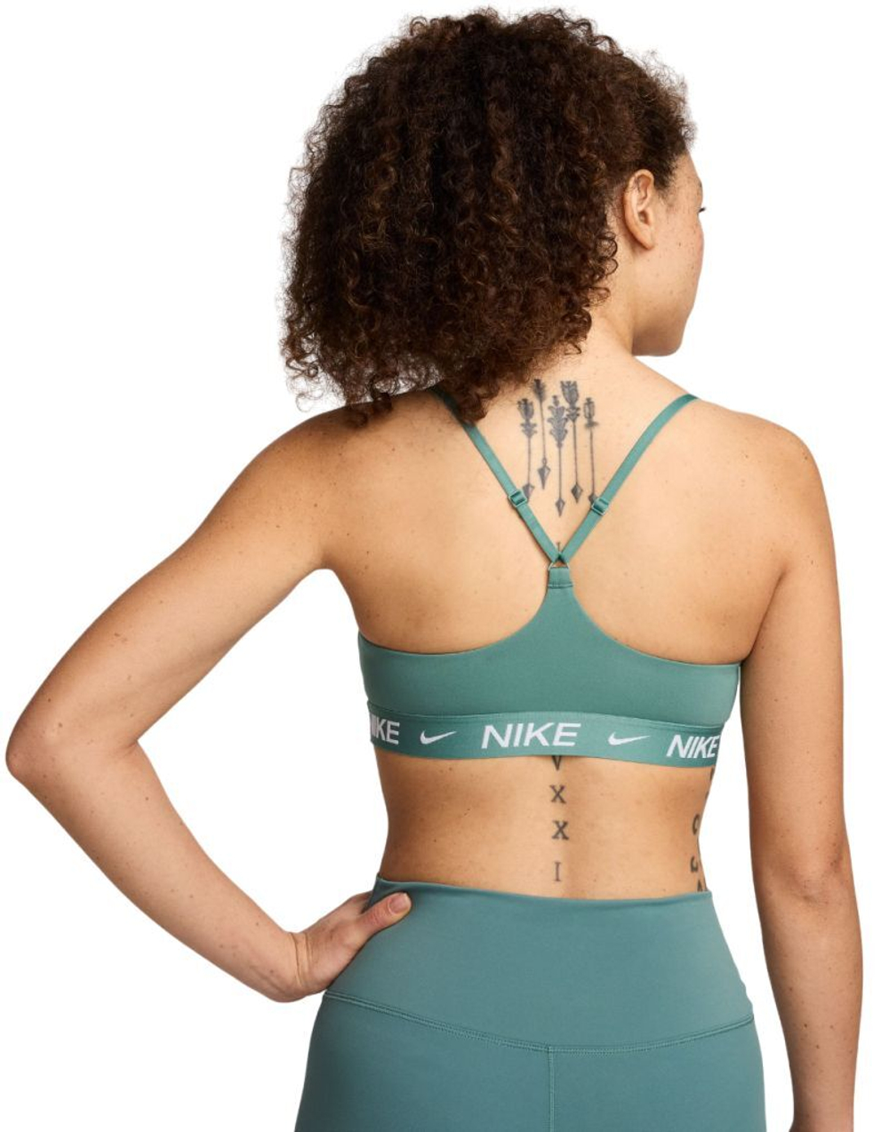 ТОП теннисный Nike Indy Light Support Padded Adjustable Sports Bra - зеленый