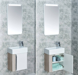 Тумба под раковину Акватон Вита подвесная 46, белый ясень