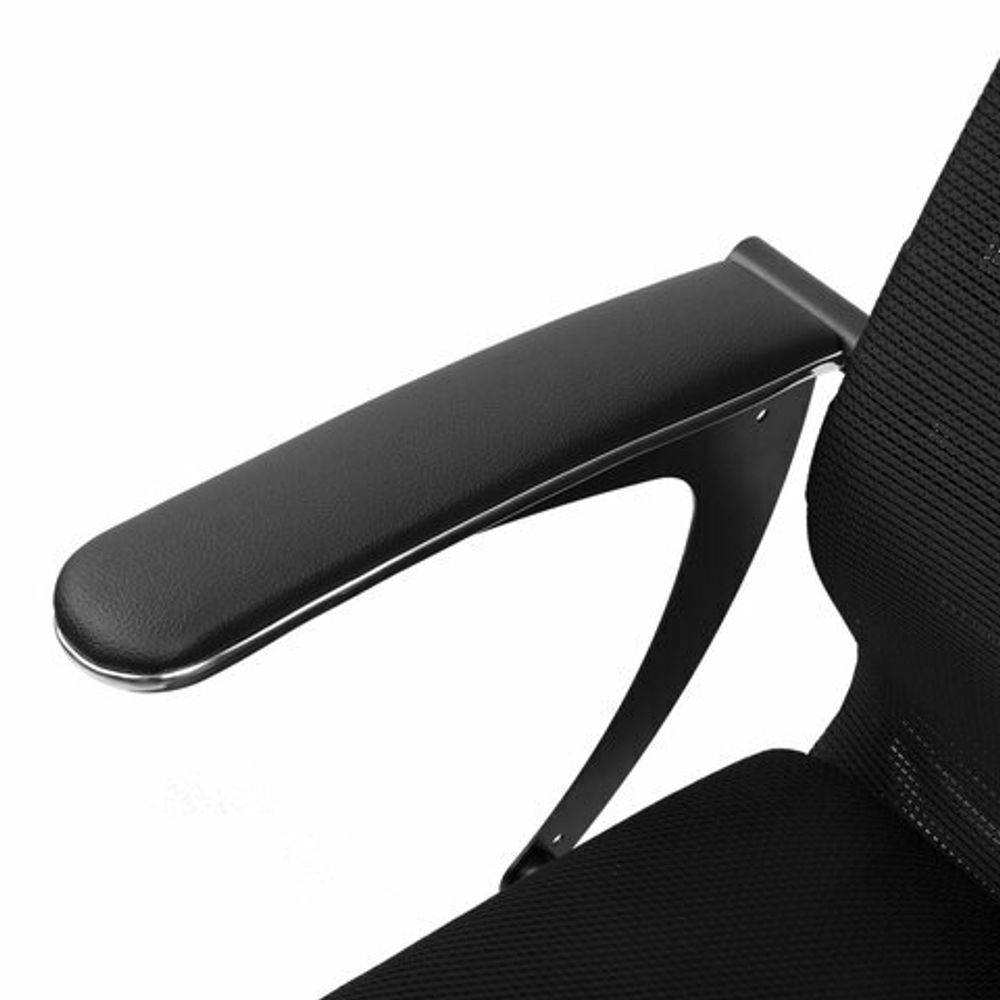 Кресло BRABIX PREMIUM "Ultimate EX-801" хром, плотная двойная сетка Х2, черное, 532917