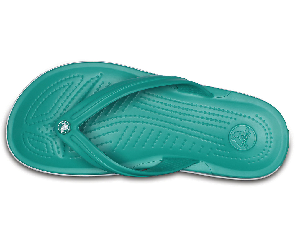 Шлепанцы Crocs Crocband Flip Tropical Teal/White