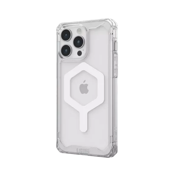 Чехол с поддержкой MAGSAFE Uag Plyo для iPhone 15 Pro MAX 6.7", цвет прозрачный/белый (Ice/White)