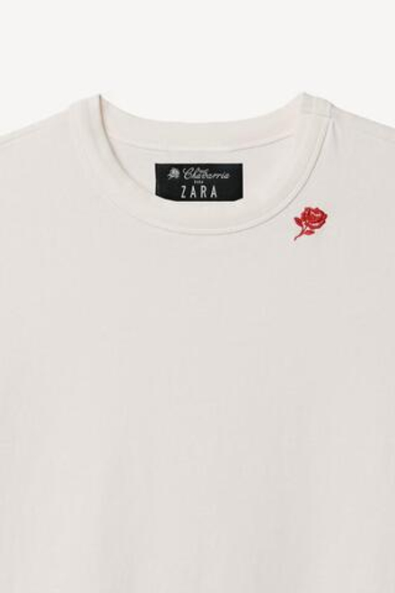 ZARA X WILLY CHAVARRIA БОДИ С ВЫШИВКОЙ, ЖЕЛТОВАТО-БЕЛЫЙ