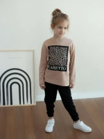 Костюм для девочки бежевый в школу