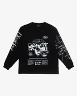 Лонгслив Dissident Globetrotter in Black