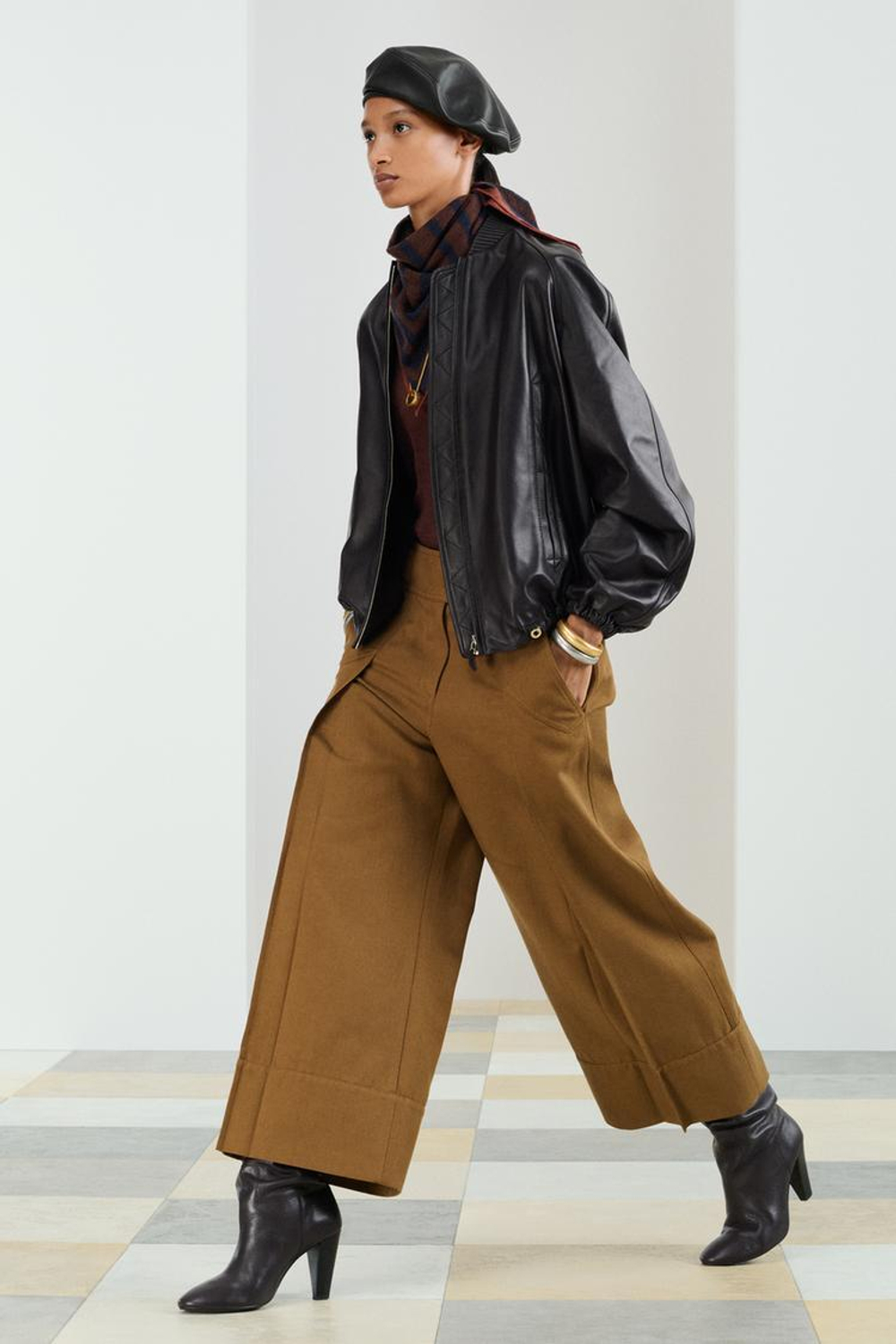 ZARA КОЖАНЫЙ БОМБЕР, ТЕМНО-СЛИВОВЫЙ