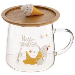 GAEM Кружка с крышкой 320 мл, L7 W7 H8 см, 4в.