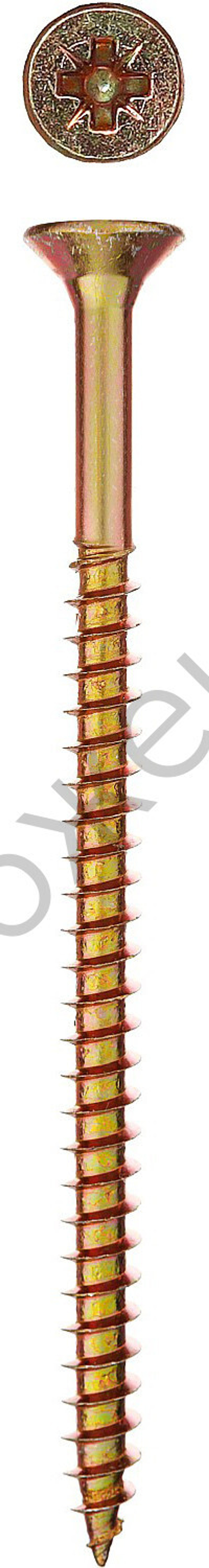 ЗУБР СУ-Ж 80 x 5.0 мм, желтый цинк, универсальный саморез, 12 шт (300396-50-080)