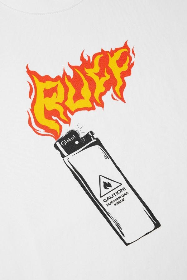Футболка Gas Lighter молочная - фото 6
