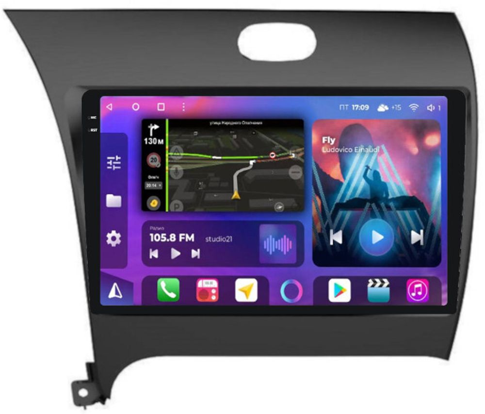 Магнитола для KIA Cerato III 2013-2018 - FarCar XXL280M QLED+2K, Android 12, ТОП процессор, 8Гб+256Гб, CarPlay, 4G SIM-слот