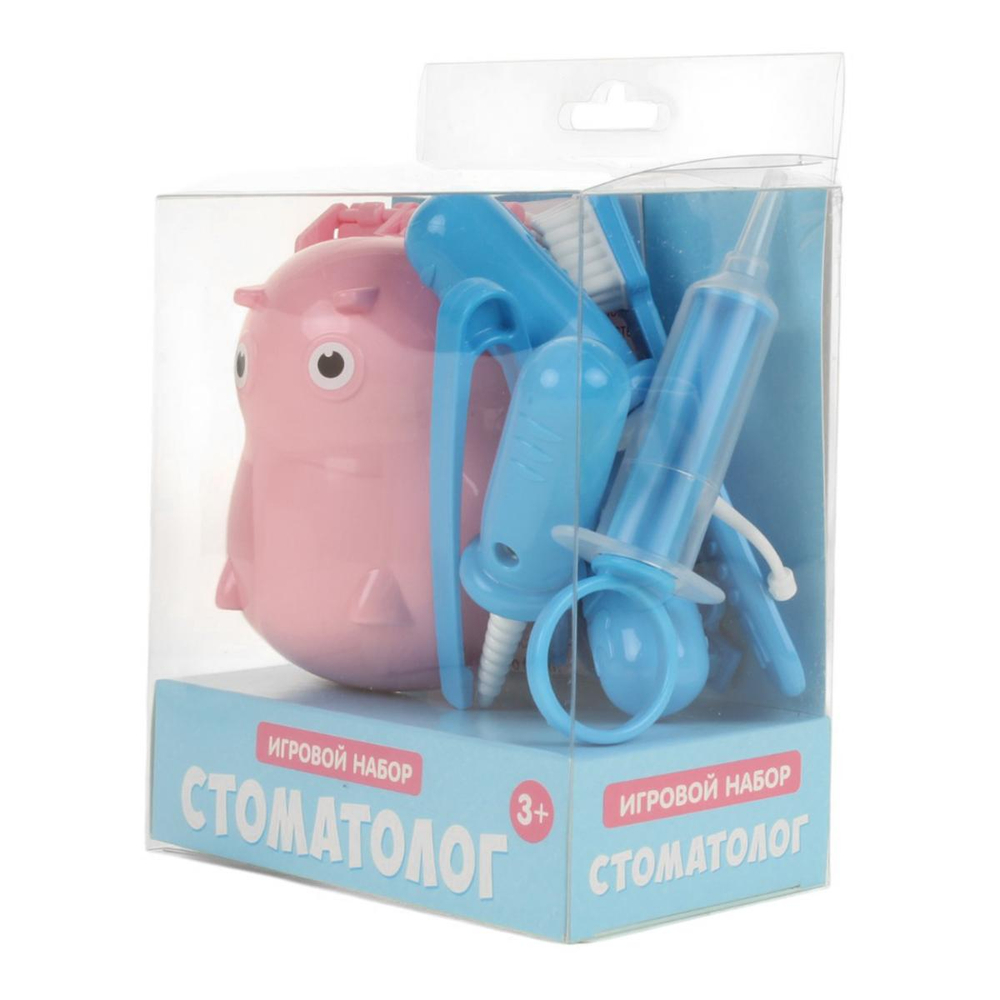 Игровой набор "Стоматолог Бегемотик" 8 предм. блист. (Лена)