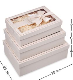 WF-172-A Набор коробок из 3 шт, пудровый