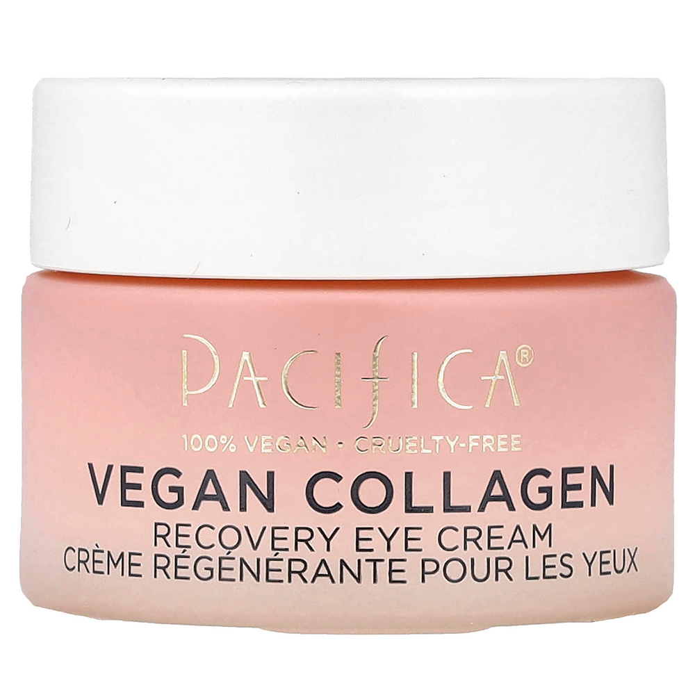 Pacifica, Vegan Collagen, Восстанавливающий крем для кожи вокруг глаз, 0,5 жидкой унции (15 мл)