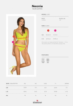 Эффектный женский комплект Neonia: топ и трусики (Размер: L-XL) (Цвет: лаймовый)