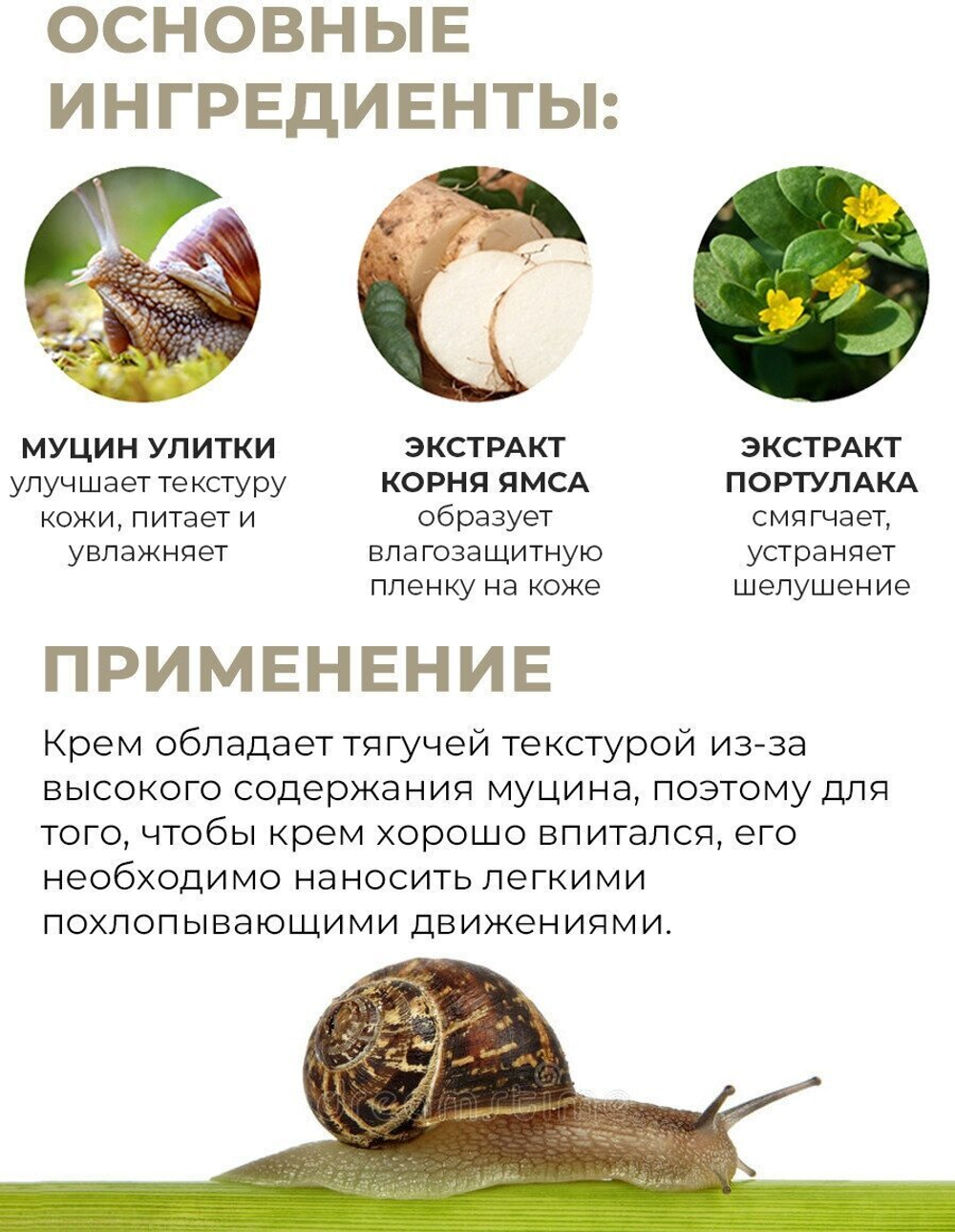 Deoproce Snail Recovery Cream Восстанавливающий крем для лица с муцином улитки, 100 мл
