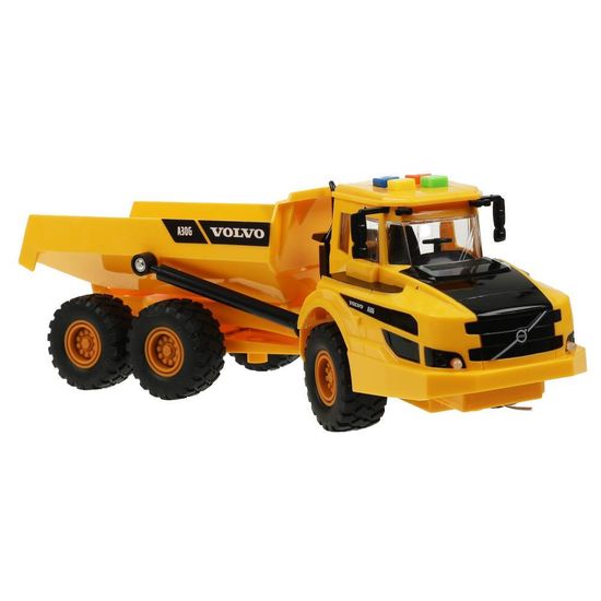Модель пластик свет-звук VOLVO КАРЬЕРНЫЙ САМОСВАЛ 26 см, двер, инерц, кор. Технопарк