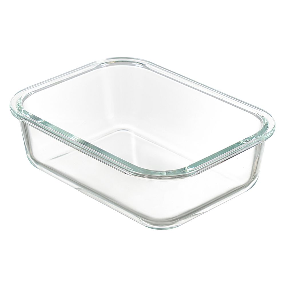 Контейнер для запекания и хранения прямоугольный Click Glass, 1 л, зеленый