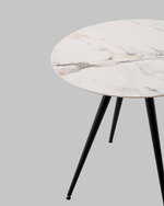 Стол Ники круглый столешница керамика Ice Jade 800