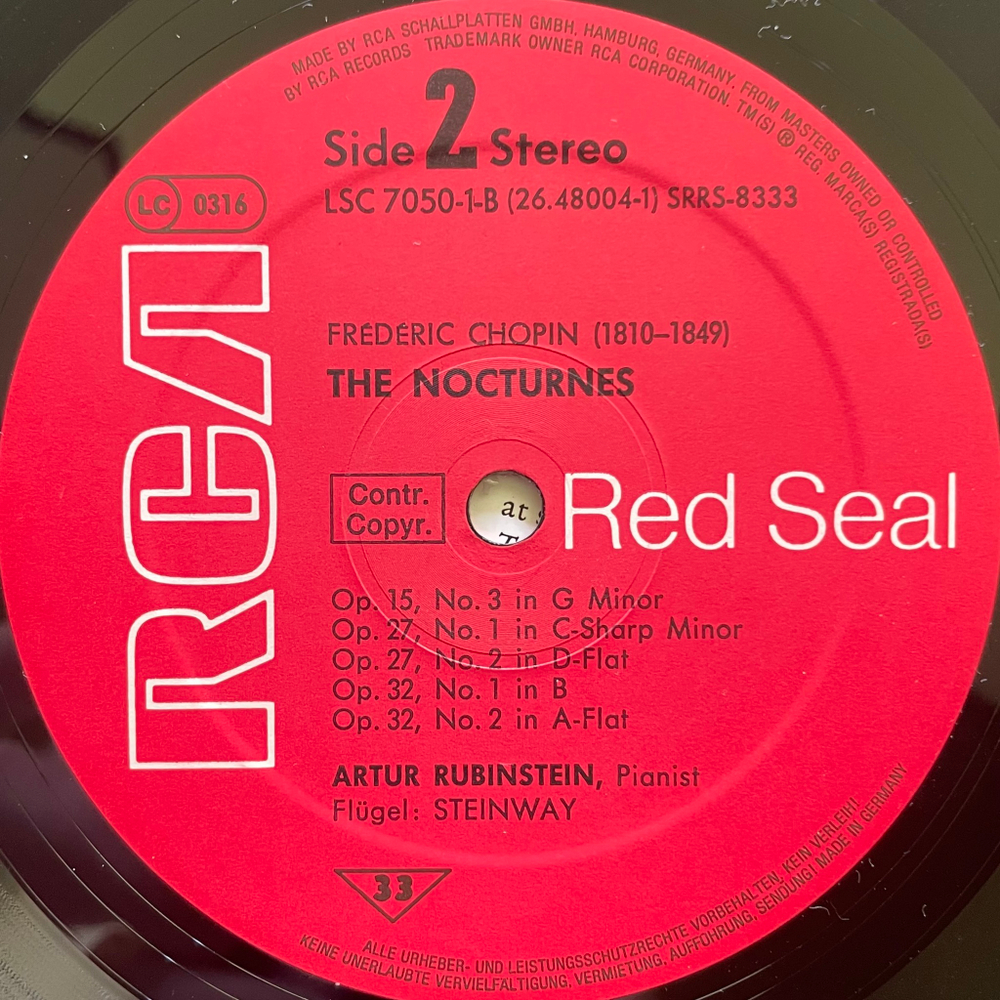 Рубинштейн, Шопен – Ноктюрны 2LP (Германия)