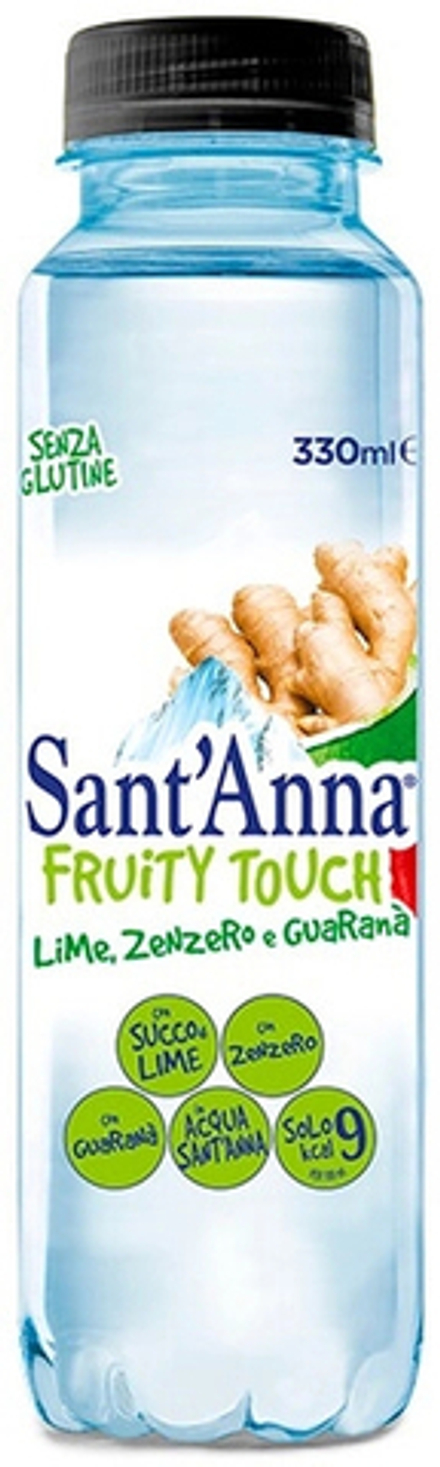 Напиток безалкогольный негазированный Sant'Anna Fruity Touch с гуараной со вкусом лайма и имбиря 0.33 - пэт