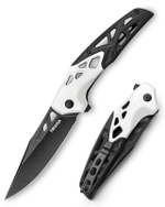 Складной туристический нож TRIVISA Leo-03BW клинок K110 рукоять G10 (черный-черный)