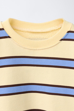 ZARA ТОЛСТОВКА В ПОЛОСКУ, СВЕТЛО-ЖЕЛТЫЙ