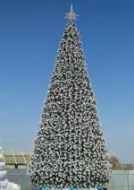 Уличная елка каркасная "Уральская сосна" (бело-зеленая леска) 5 м