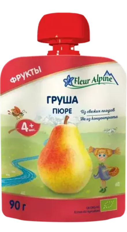 Пюре детское Fleur Alpine ГРУША, с 4 месяцев, 90 г