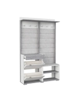 Прихожая с вешалкой Белое сияние 120х32х196