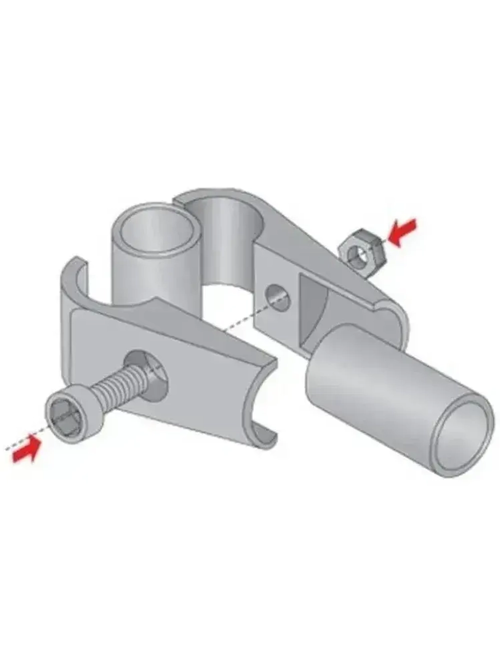 Соединитель двух труб системы Joker 25 мм (UNO-01) - 2 шт