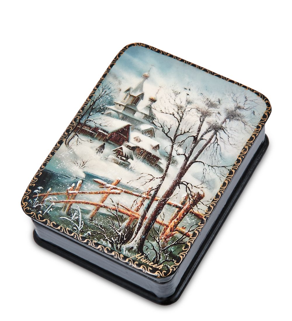 Народные промыслы ШК-19/39-B Шкатулка в технике декупаж «Зима» (10х8х3,5)
