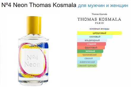THOMAS KOSMALA Nº4 Neon 100 ml EDP (Коробка парфюма без слюды, парфюм новый, распаковка для фото)