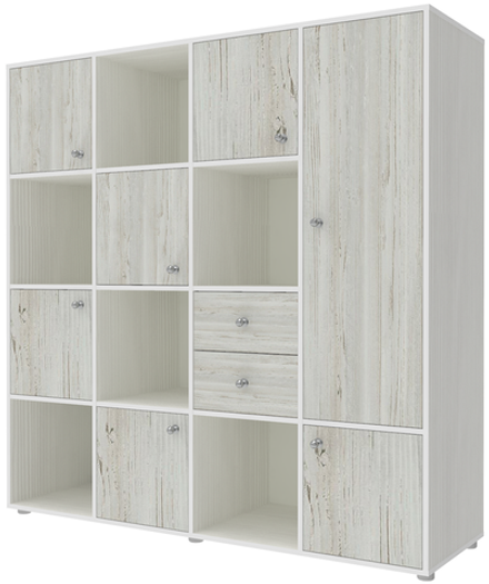 Стеллаж КарИВи Джери 2 Белое Дерево Винтерберг