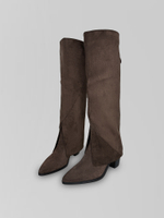 Сапоги-казаки 2106 трансформеры замшевые однотонные