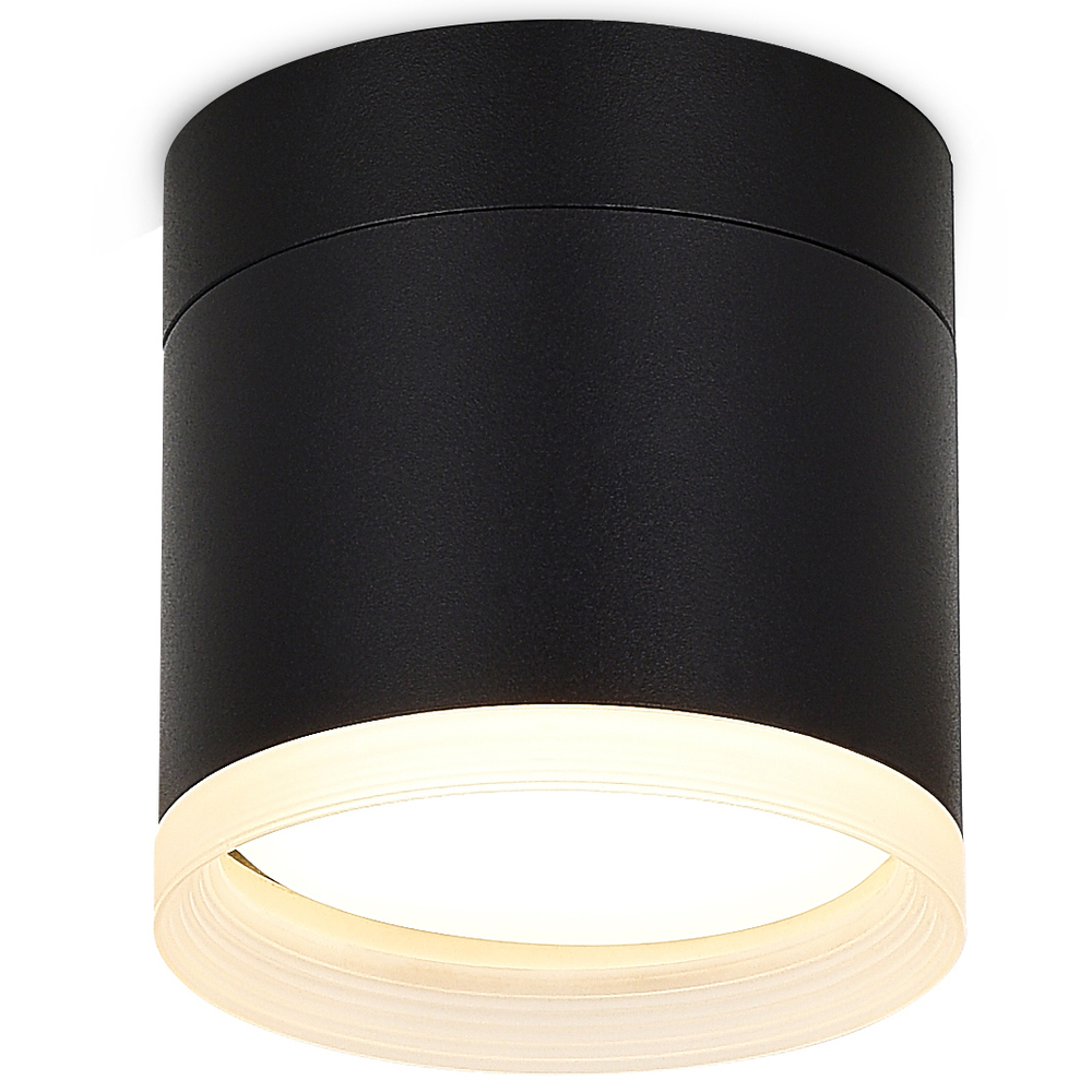 Светильник накладной,  поворотный,  GX53,  D84xH85мм,  IP20,  черный,  без лампы