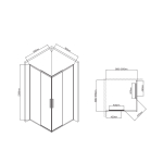 Душевой уголок Slim-U VSS-2SU900CL, 900*900, хром, стекло прозрачное