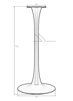 Подстолье барное DOBRIN JIM BLACK HIGH