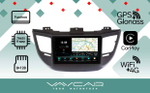 Магнитола для Hyundai Tucson 2016-2018 (рамка черная) - Vaycar VA23-0546-2K на Android 13, 8-ядер, 2K QLED, ТОП процессор, CarPlay,4G SIM-слот