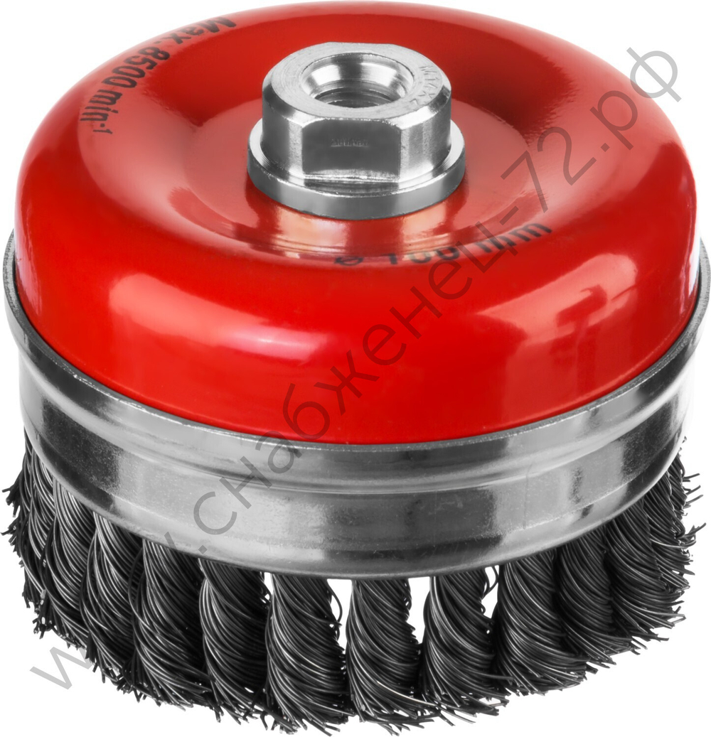 MIRAX 100 мм, жгутированная стальная проволока, 0.5 мм, Щетка чашечная (35144-100)